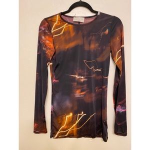 Babaton Printed Long Sleeve Top
